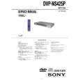 SONY DVP-NS425P Owner's Manual cover photo