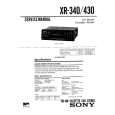 SONY XR430 Service Manual cover photo