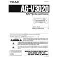 TEAC AG-V3020 Owner's Manual cover photo