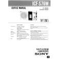 SONY ICFS76W Service Manual cover photo