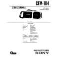 SONY CFM-104 Service Manual cover photo