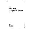 SONY MHC-2200CD Owner's Manual cover photo