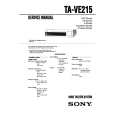 SONY TAVE215 Service Manual cover photo
