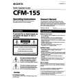 SONY CFM-155 Owner's Manual cover photo