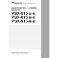 PIONEER VSX915K Owner's Manual cover photo