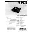 SONY PS-X9 Service Manual cover photo