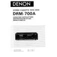 DENON DRM-700A Owner's Manual cover photo