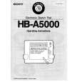 SONY HB-A5000 Owner's Manual cover photo