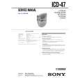SONY ICD47 Service Manual cover photo