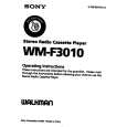 SONY WM-F3010 Owner's Manual cover photo