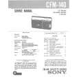 SONY CFM140 Service Manual cover photo