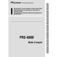 PIONEER PRS-A900/XS/EW5 Owner's Manual cover photo