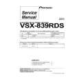 PIONEER VSX-839RDS Service Manual cover photo