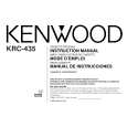 KENWOOD KRC435 Owner's Manual cover photo