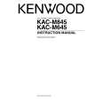 KENWOOD KAC-M645 Owner's Manual cover photo