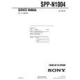 SONY SPPN1004 Service Manual cover photo