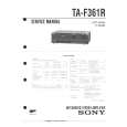 SONY TAF361R Service Manual cover photo