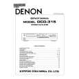 DENON DCD315 Service Manual cover photo