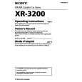 SONY XR-3200 Owner's Manual cover photo