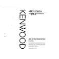 KENWOOD KRC2000A Owner's Manual cover photo