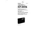 SONY ICF-SW1S Owner's Manual cover photo