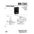 SONY WMF2041 Service Manual cover photo