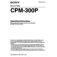 SONY CPM-300P Owner's Manual cover photo