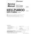 PIONEER KEH-P4800UC Service Manual cover photo