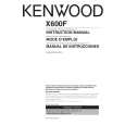 KENWOOD X600F Owner's Manual cover photo