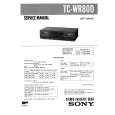 SONY TCWR800 Service Manual cover photo