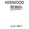 KENWOOD KDC-W9537U Owner's Manual cover photo