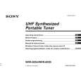 SONY WRR-805A Owner's Manual cover photo