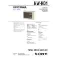 SONY NWHD1 Service Manual cover photo