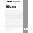 PIONEER CDJ-800/NKXJ Owner's Manual cover photo