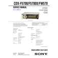 SONY CDXFW570 Service Manual cover photo