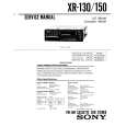 SONY XR-130 Service Manual cover photo