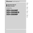 PIONEER DEH-2000MPB/XN/EW5 Owner's Manual cover photo