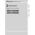 PIONEER KEH-P2030R/XM/EW Owner's Manual cover photo