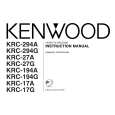 KENWOOD KRC-17A Owner's Manual cover photo