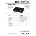 SONY TCDD10PROII Service Manual cover photo