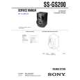 SONY SSGS200 Service Manual cover photo