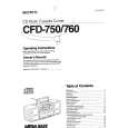 SONY CFD-750 Owner's Manual cover photo
