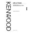 KENWOOD KR-V7030 Owner's Manual cover photo