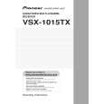 PIONEER VSX-1015TX Owner's Manual cover photo