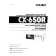 TEAC CX-650R Owner's Manual cover photo