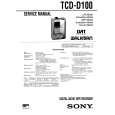SONY TCDD100 Service Manual cover photo