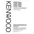 KENWOOD KRC660 Owner's Manual cover photo