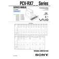 SONY PCVRX7M Service Manual cover photo