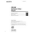 SONY CDX-M3DI Owner's Manual cover photo