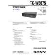 SONY TCWE675 Service Manual cover photo